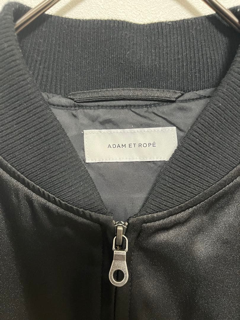 アダムエロペ ユーフォリア スカジャン M 刺繍 オーバーサイズ でかロゴ 黒灰