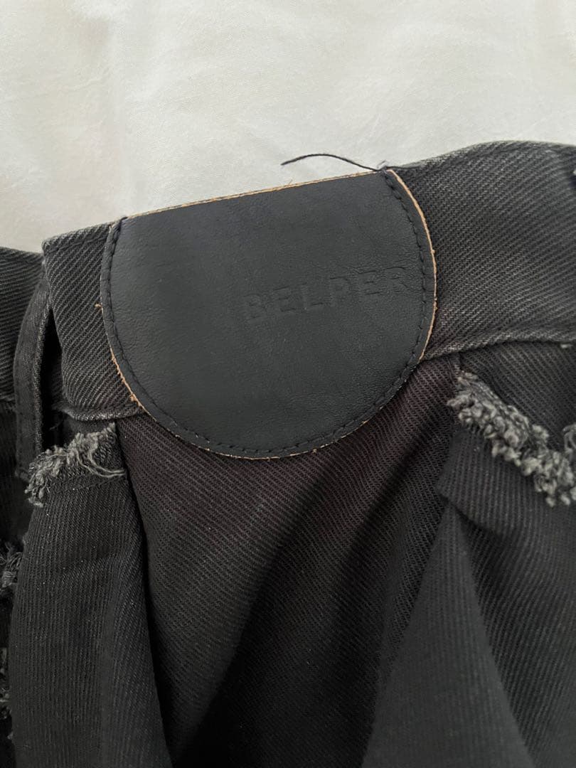 BELPER RAFFLE CHINO PANTS(BLACK) ラッフルパンツ