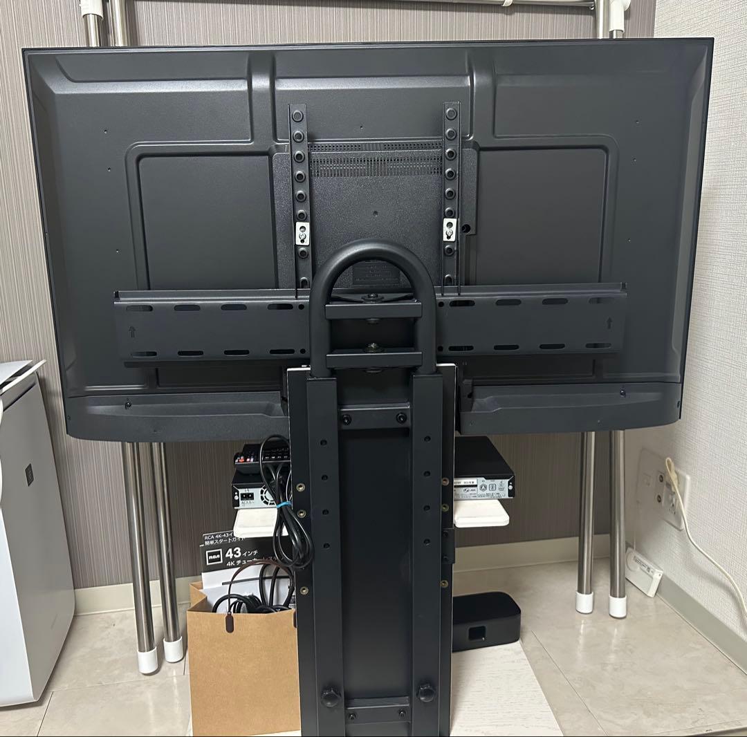 4点セット テレビ チューナーレス 43型 ブルーレイレコーダー サウンドバー