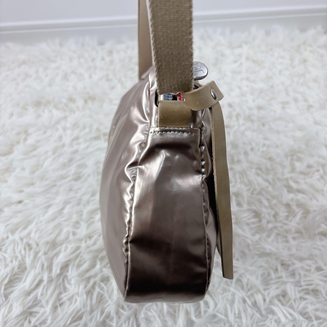 未使用級✨jackgommeジャックゴム斜めがけショルダー ピンクG×ベージュ