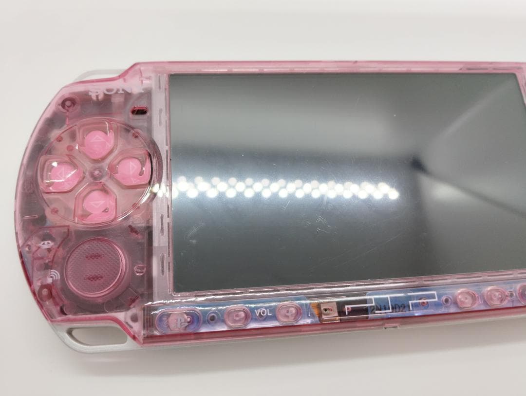 PSP 3000 すぐ遊べるセット【美品・カスタム】スケルトン　ピンク