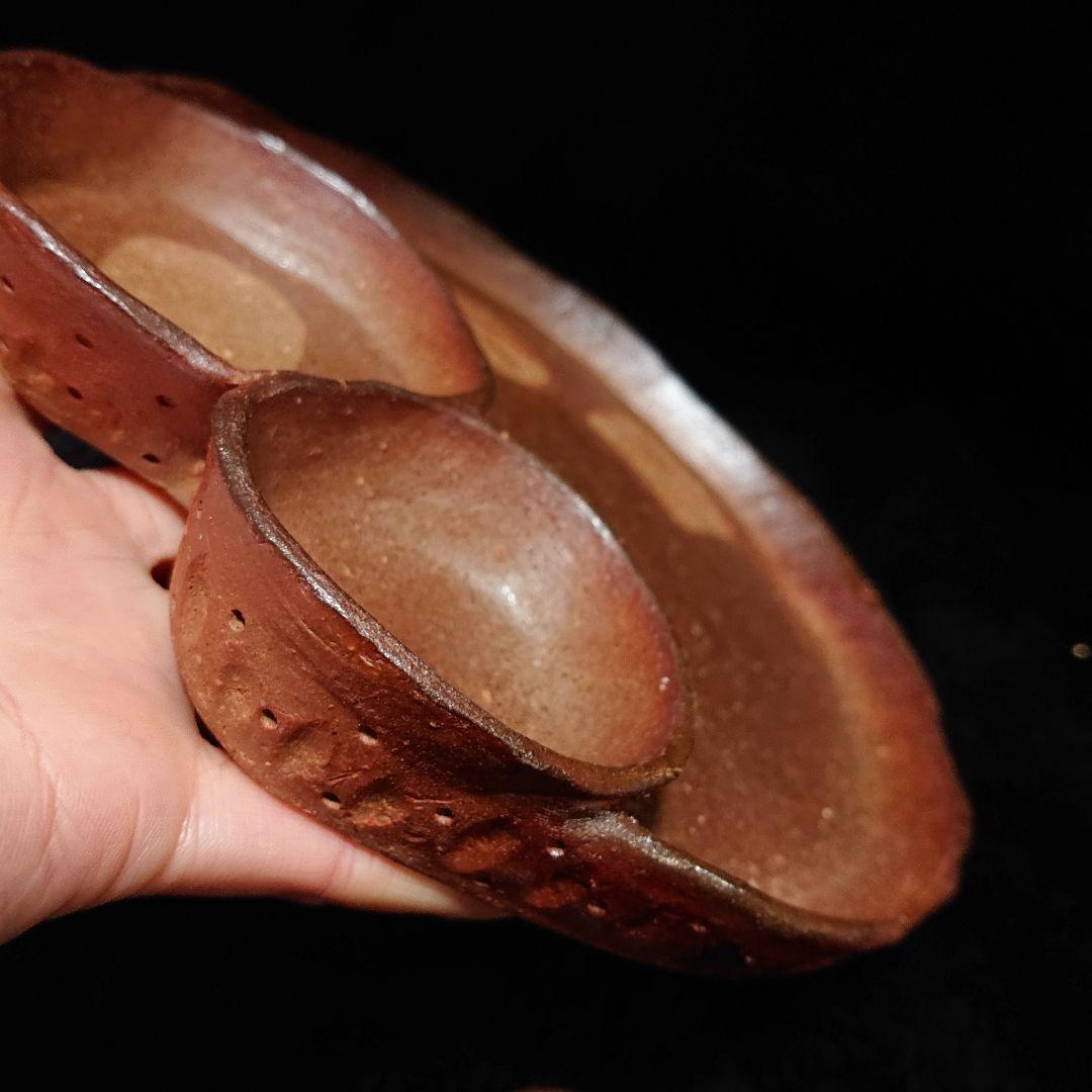 ●【236】136...仕切りプレート、箸置き3セット…備前焼