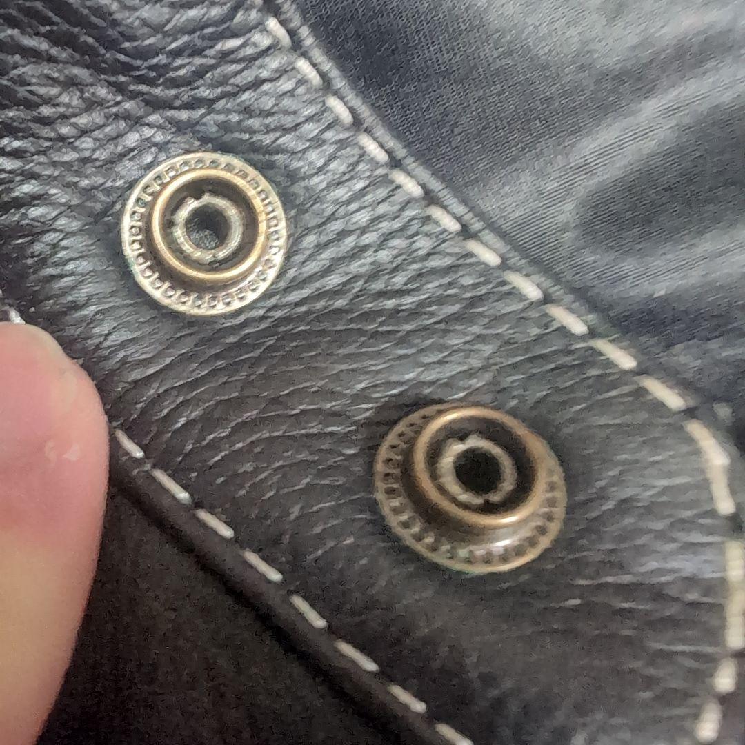 GREEDY 牛革ジャケット Lサイズ 黒　革ジャン　ブラック