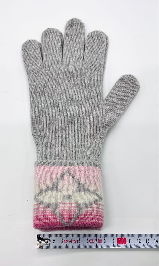 LOUIS VUITTON ルイヴィトン M73049 ウールカシミヤ ロゴ手袋