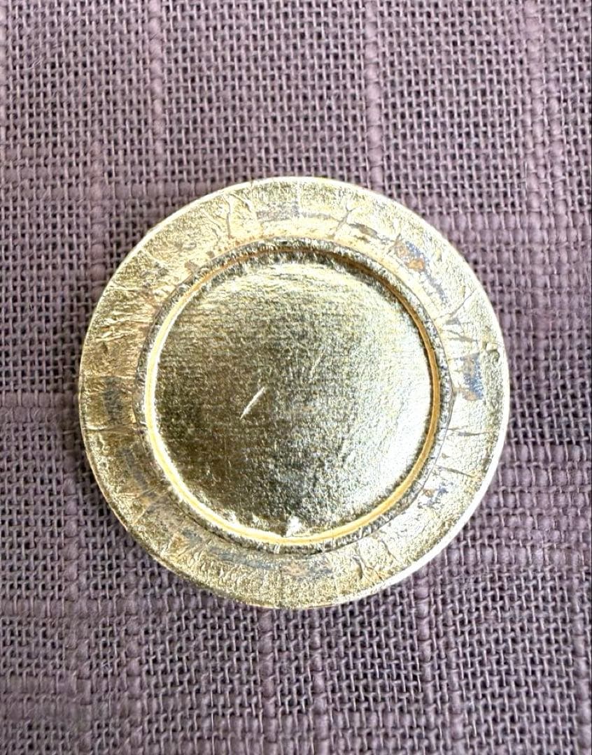 小西陶古　備前茶入　共箱　笹蔓緞子　備前焼　伊部　美品