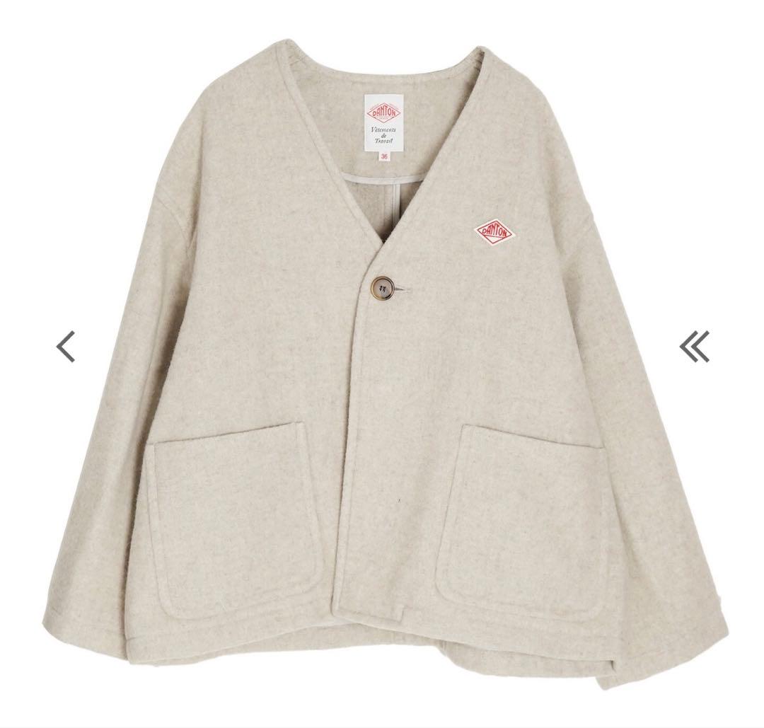 DANTON Vネックジャケット アウター ウールパイル 軽量 ダントン