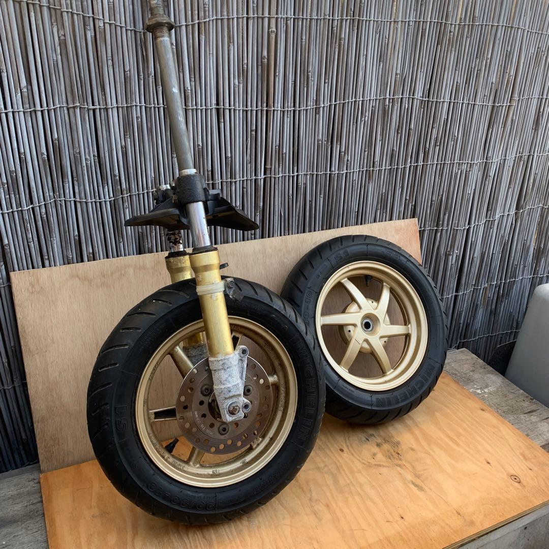 ディオ AF34 35ZX仕様純正金ホイール ディスク前後足回りセット