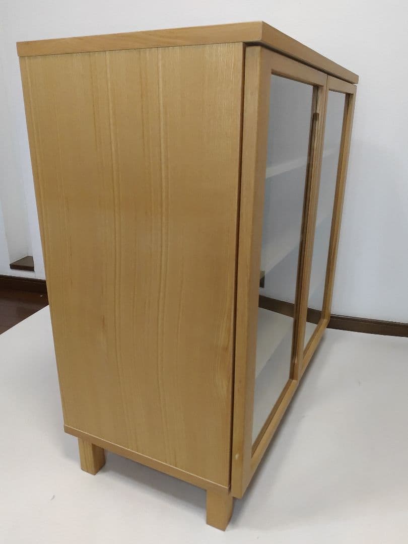 美品　廃盤希少　MUJI　無印良品　ガラスキャビネット　食器棚　送料無料