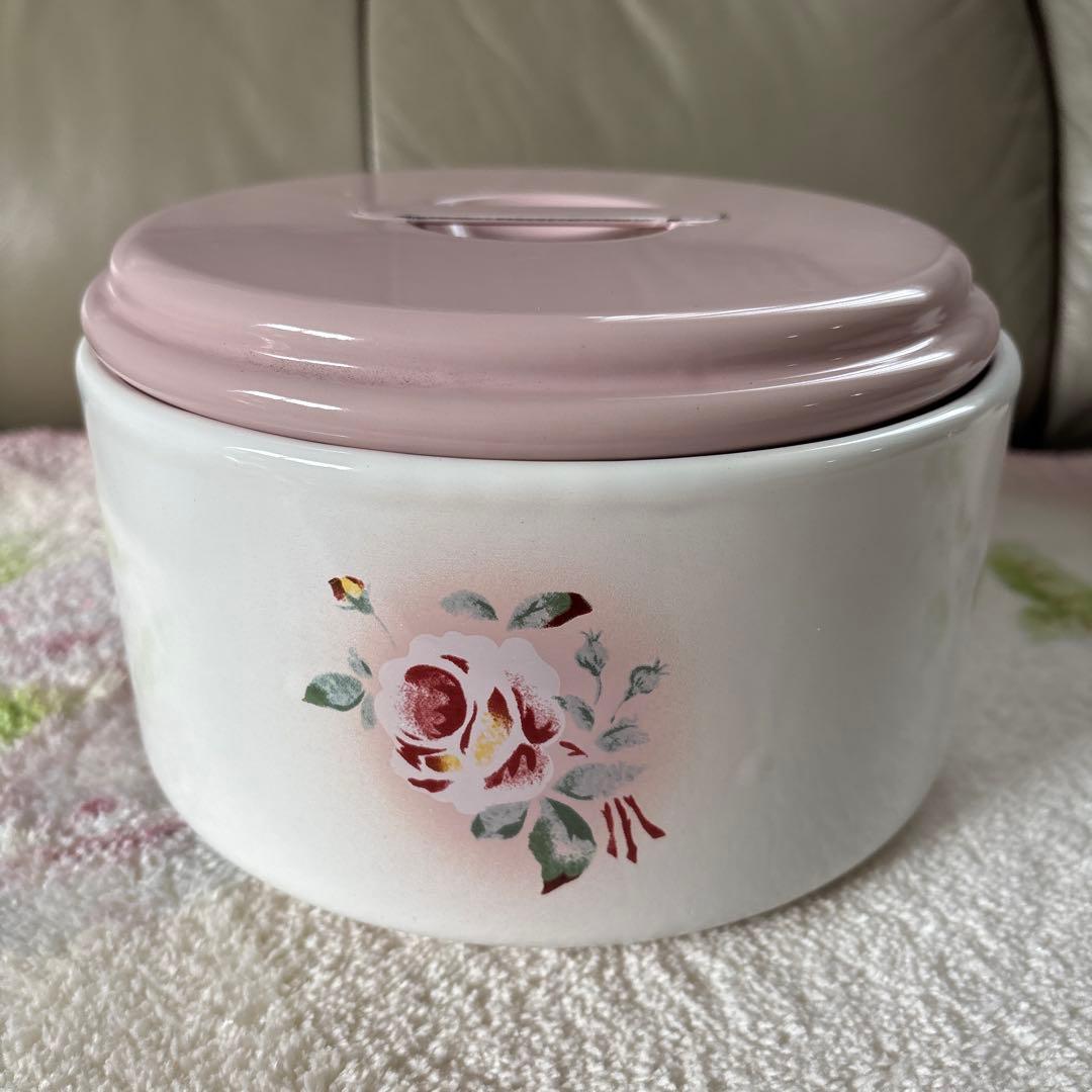 イマン　ホーロー製　プリンセスローズ　丸缶3個セット