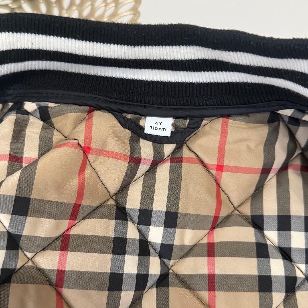 m*i様 BURBERRY キッズ キルティングジャケット ブラック 116cm