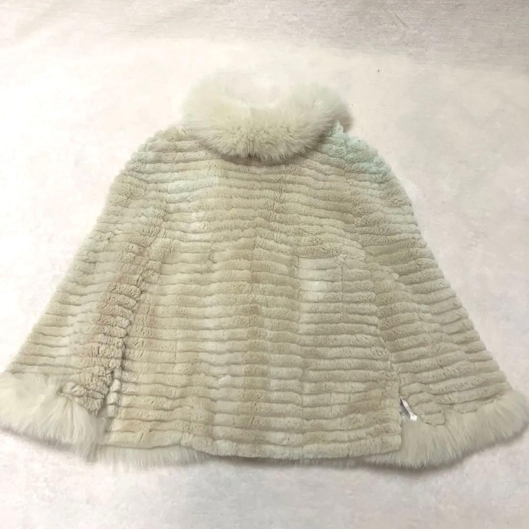 B.R.Gラビット×フォックスファーのポンチョケープ