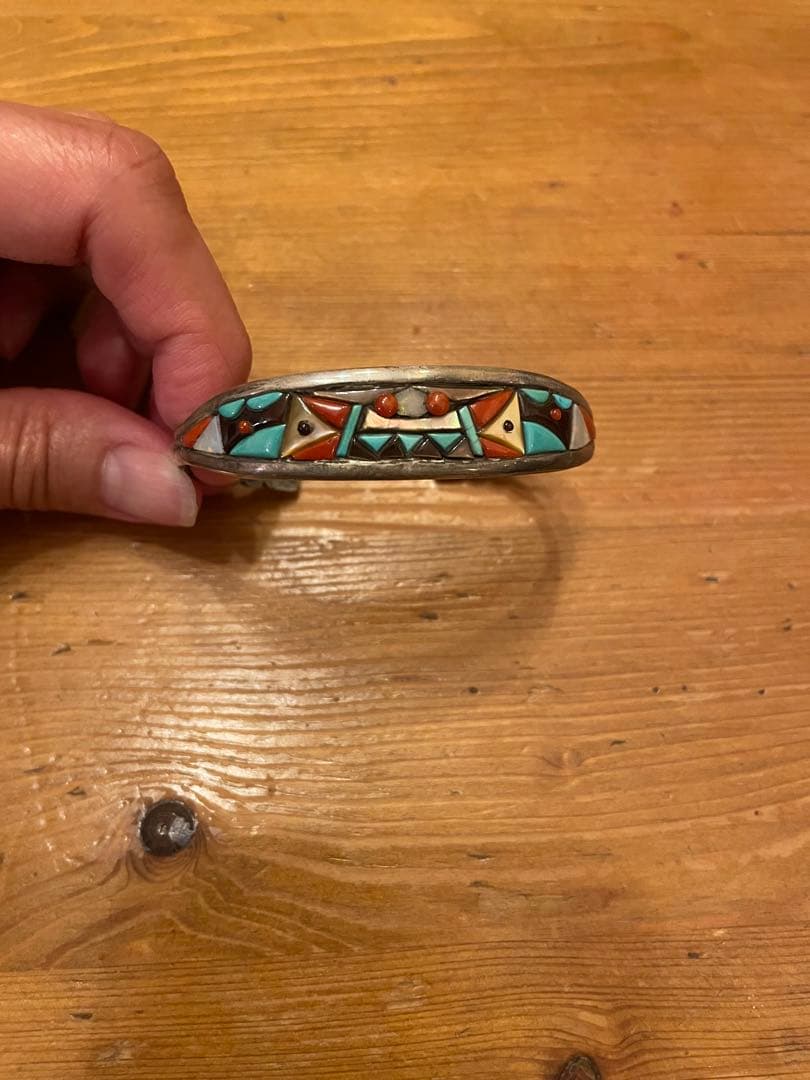 インディアンジュエリー　ズニ族　バングル