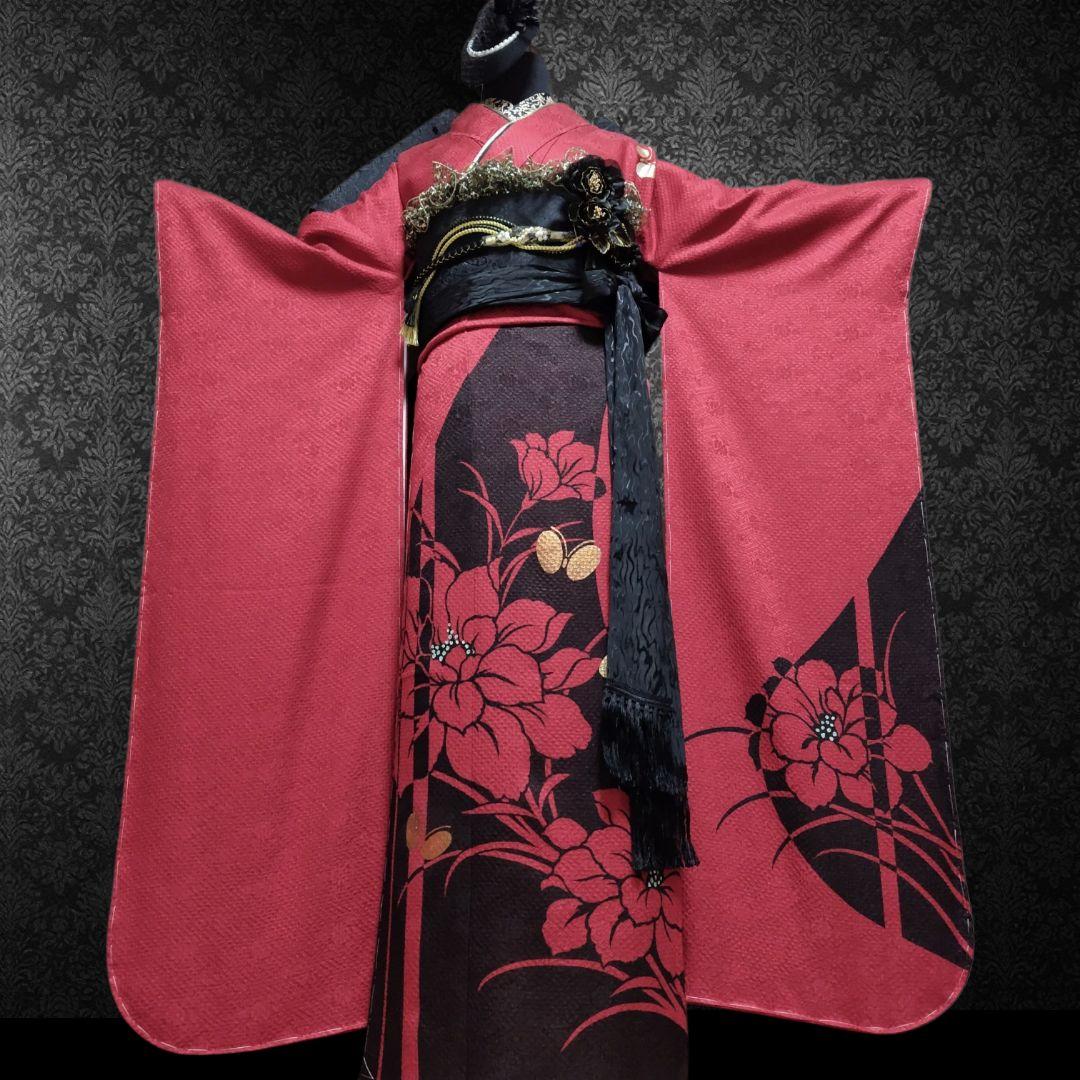 新品未使用！振袖フルセット・成人式・総絞り・大輪花模様・金彩加工・モダン