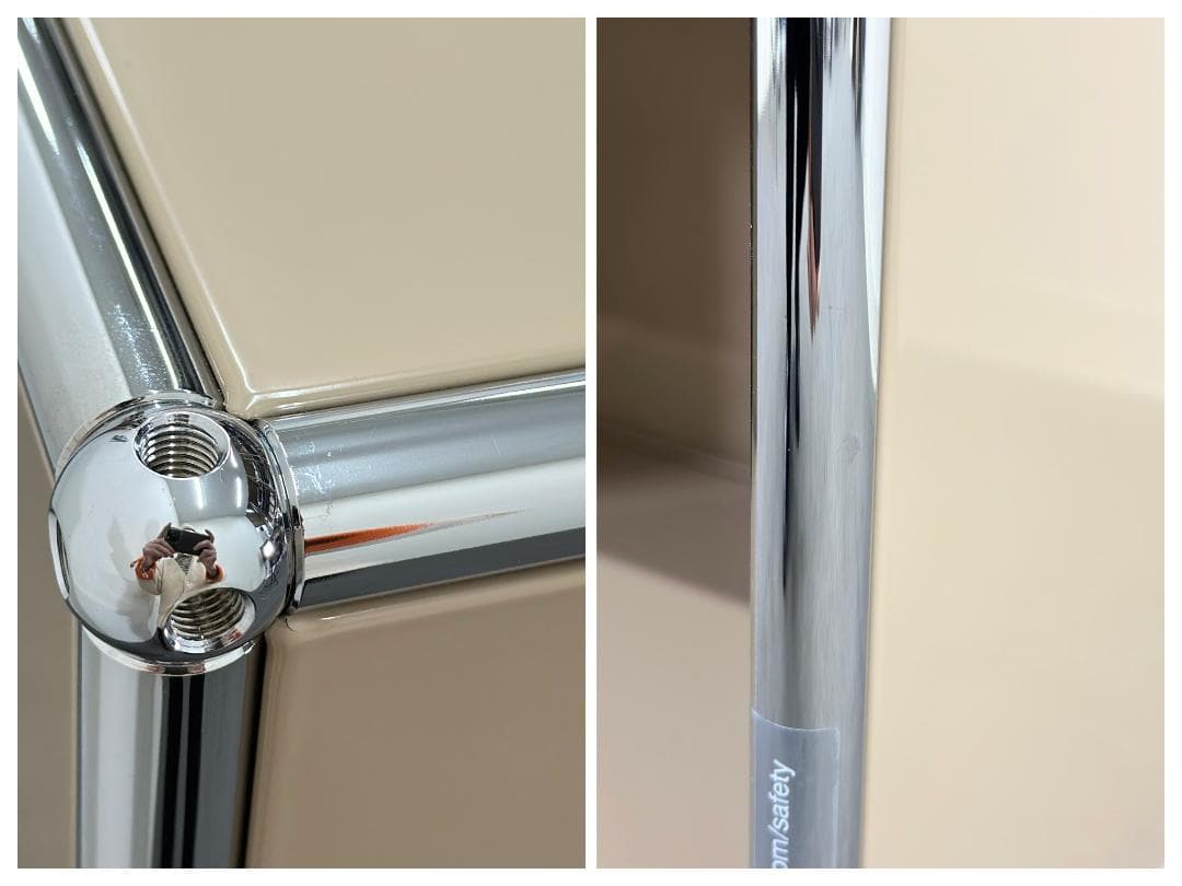 正規品ほぼ未使用品■USMハラー■スリムキャビネットシェルフ　1列3段　ベージュ