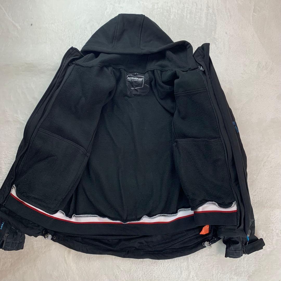 美品　コミネ バイク用 プロテクトソフトシェルウィンターパーカ-イフ Lサイズ