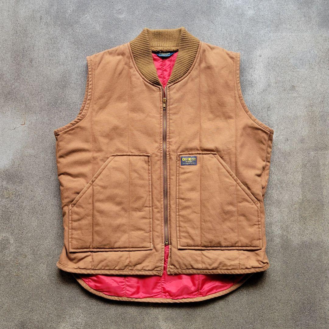 80s90s Oshkosh B-GOSH ダック地 ワークベスト 40