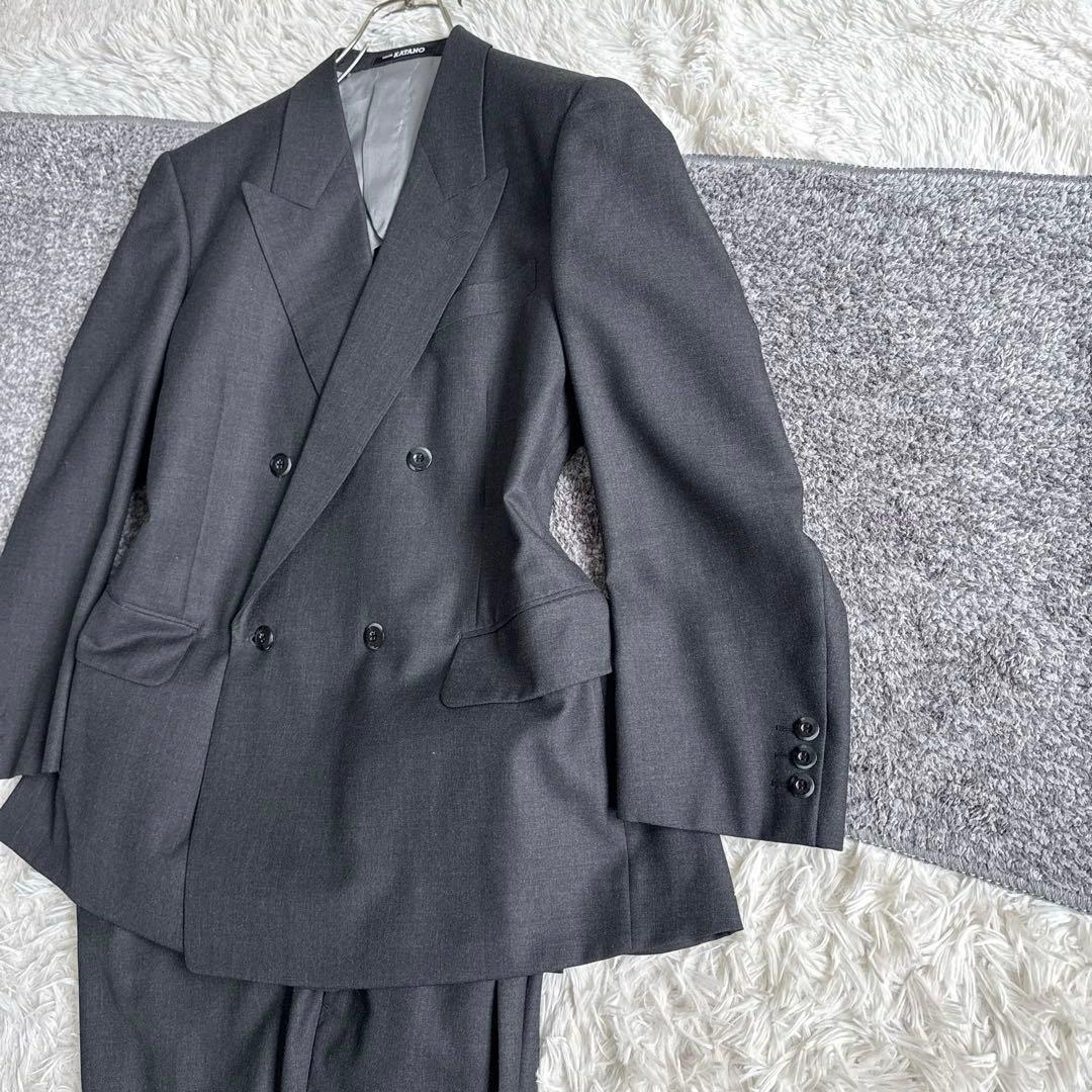 当時物　YSL イヴサンローラン セットアップ　スーツ　ダブル　グレー　y2k
