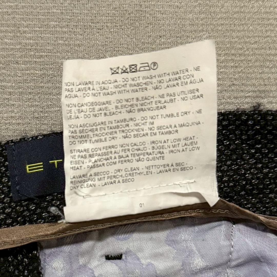 着用1回 ETRO 最高級スーツセットアップ 44 ハンガー ハンカチーフ付