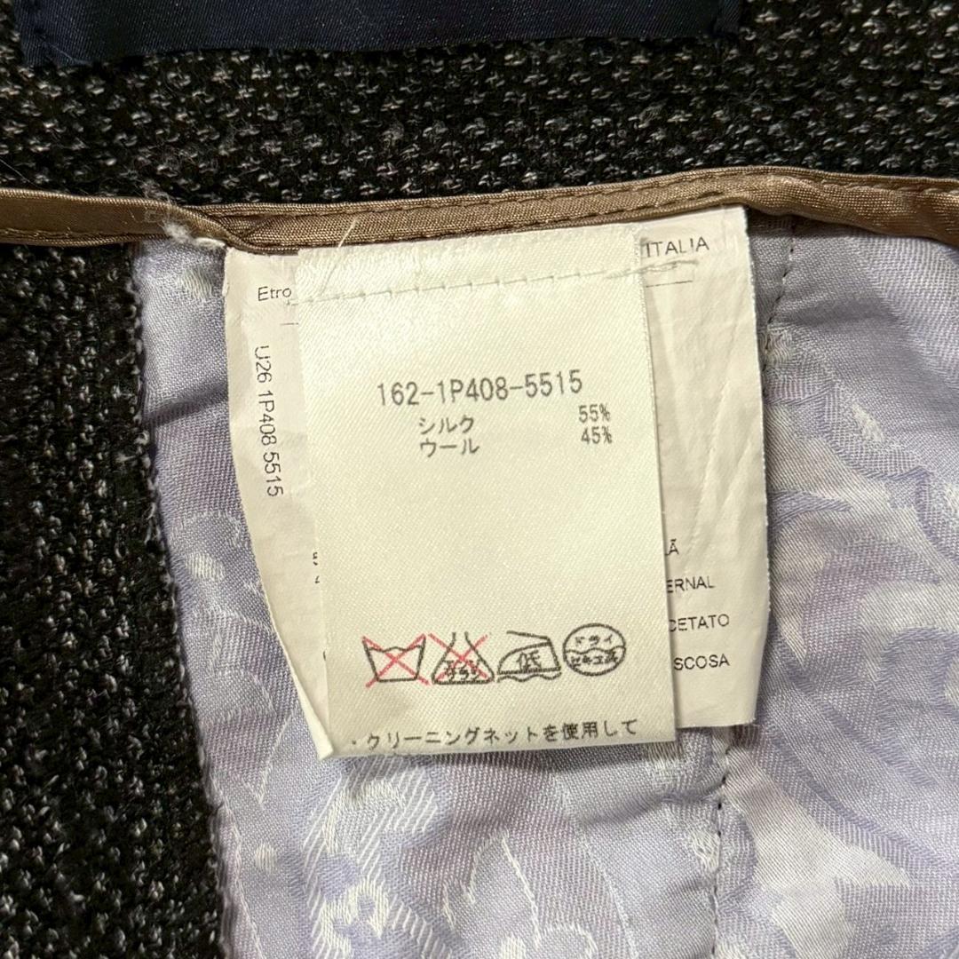 着用1回 ETRO 最高級スーツセットアップ 44 ハンガー ハンカチーフ付