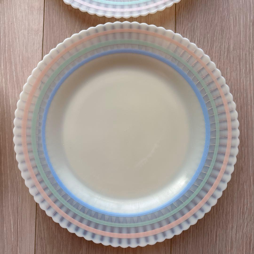 マクベスエバンス　パステルバンド　ディナープレート2枚セット　直径約23cm