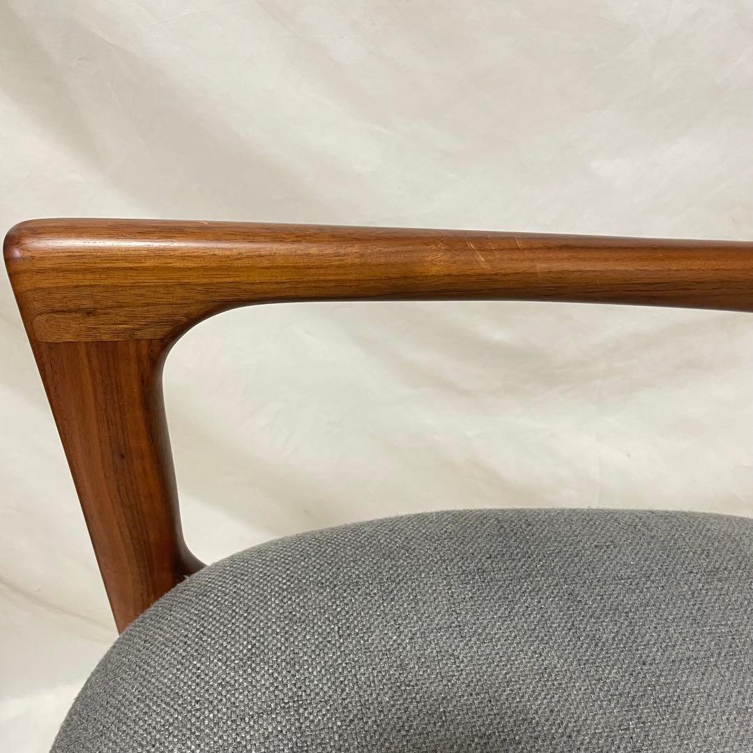 AMOCC ダイニングチェア ウォールナット 無垢 グレー 肘付き 椅子