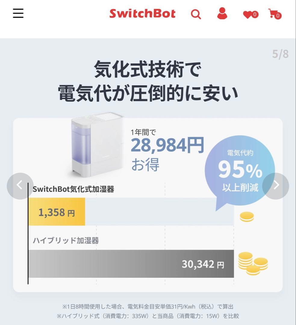 SwitchBot 置き型加湿器