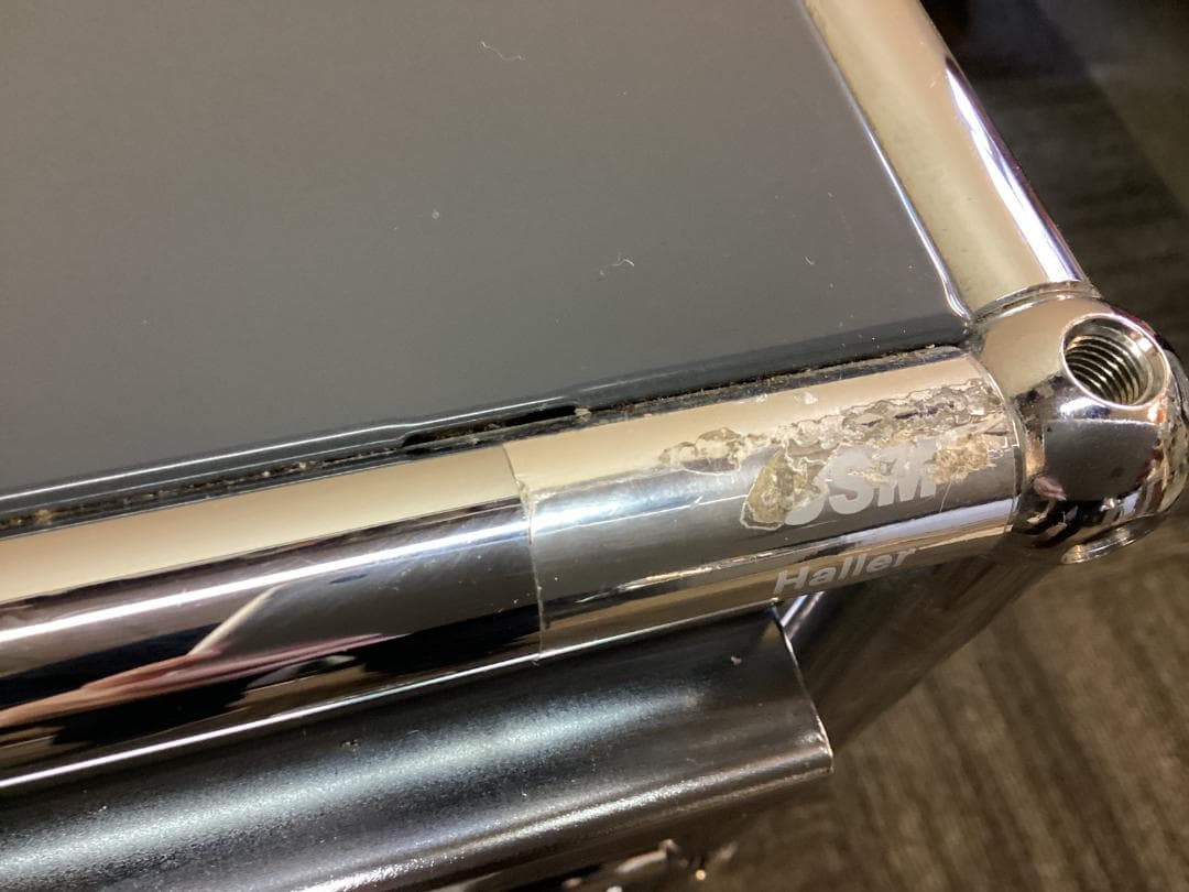 鍵付き　USMハラー　ロールボーイ　２段　デスクワゴン　アントラサイト　D