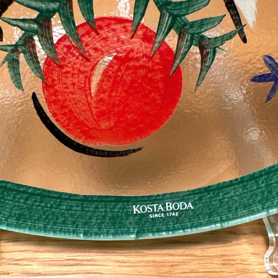 レア　KOSTA BODA トナカイプレート Martti Rytkonen