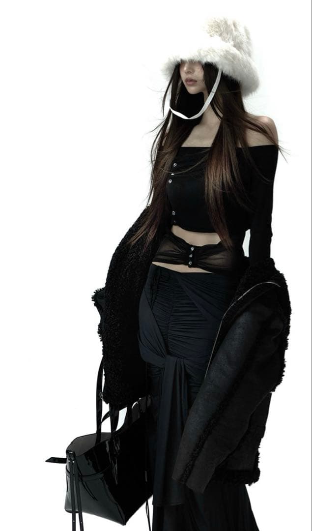 トップス theredthread S button layered knit tops