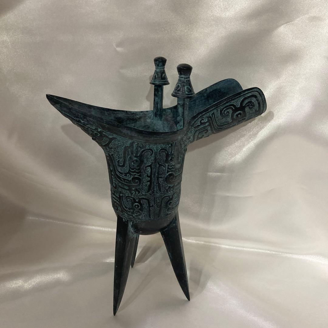 ★希少　骨董★ 香炉　お香　書道　篆刻　金文　爵杯　青銅器　青銅器　鳳紋爵