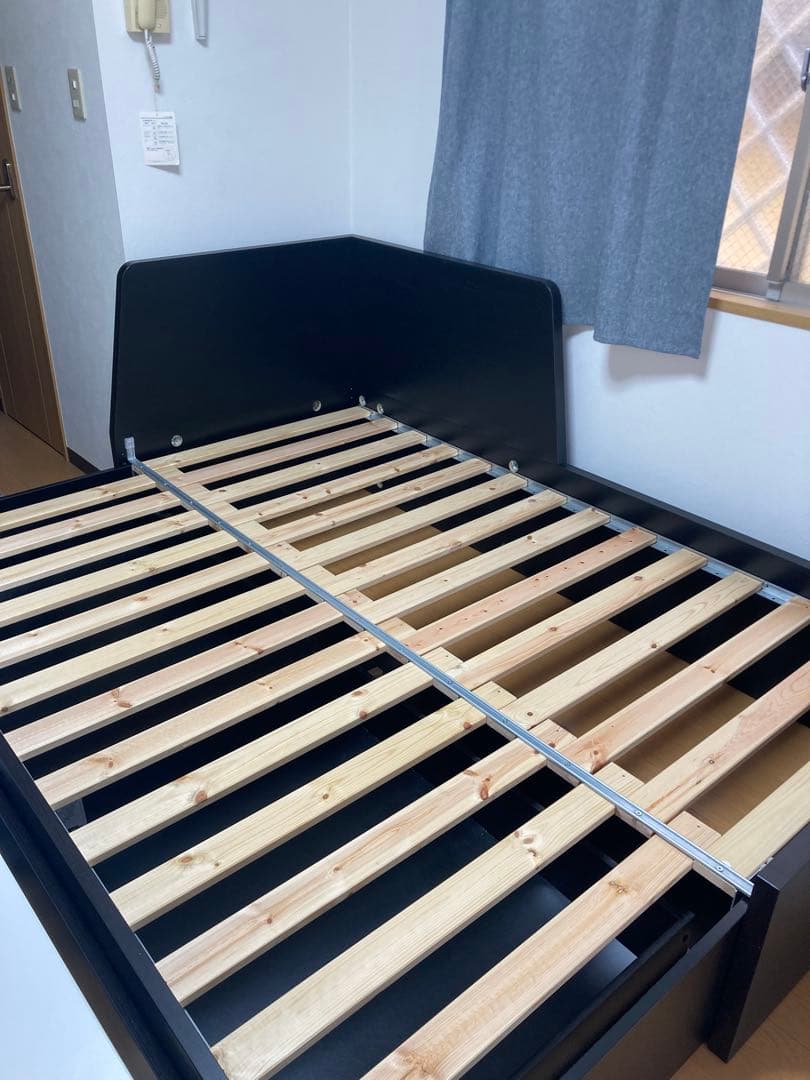 ikea FLEKKE デイベッドフレーム（引き出し×2） ブラックブラウン