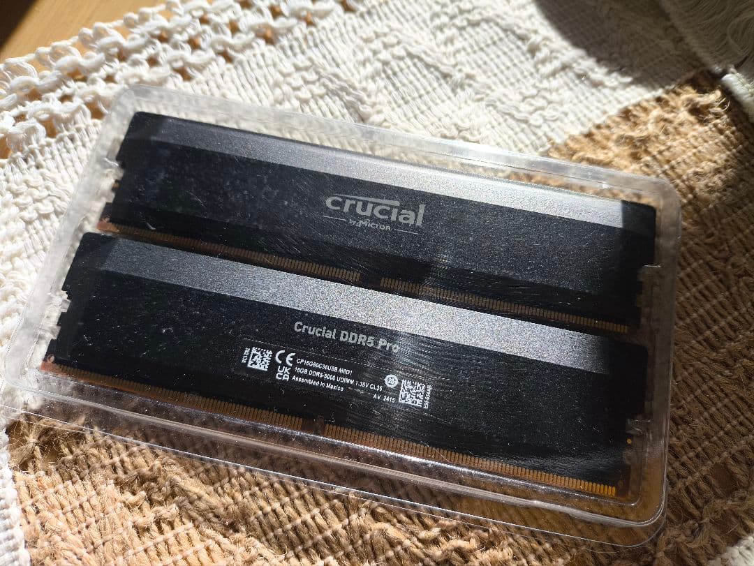 Crucial DDR5 Pro 32gb（16gb x 2）DDR5-6000