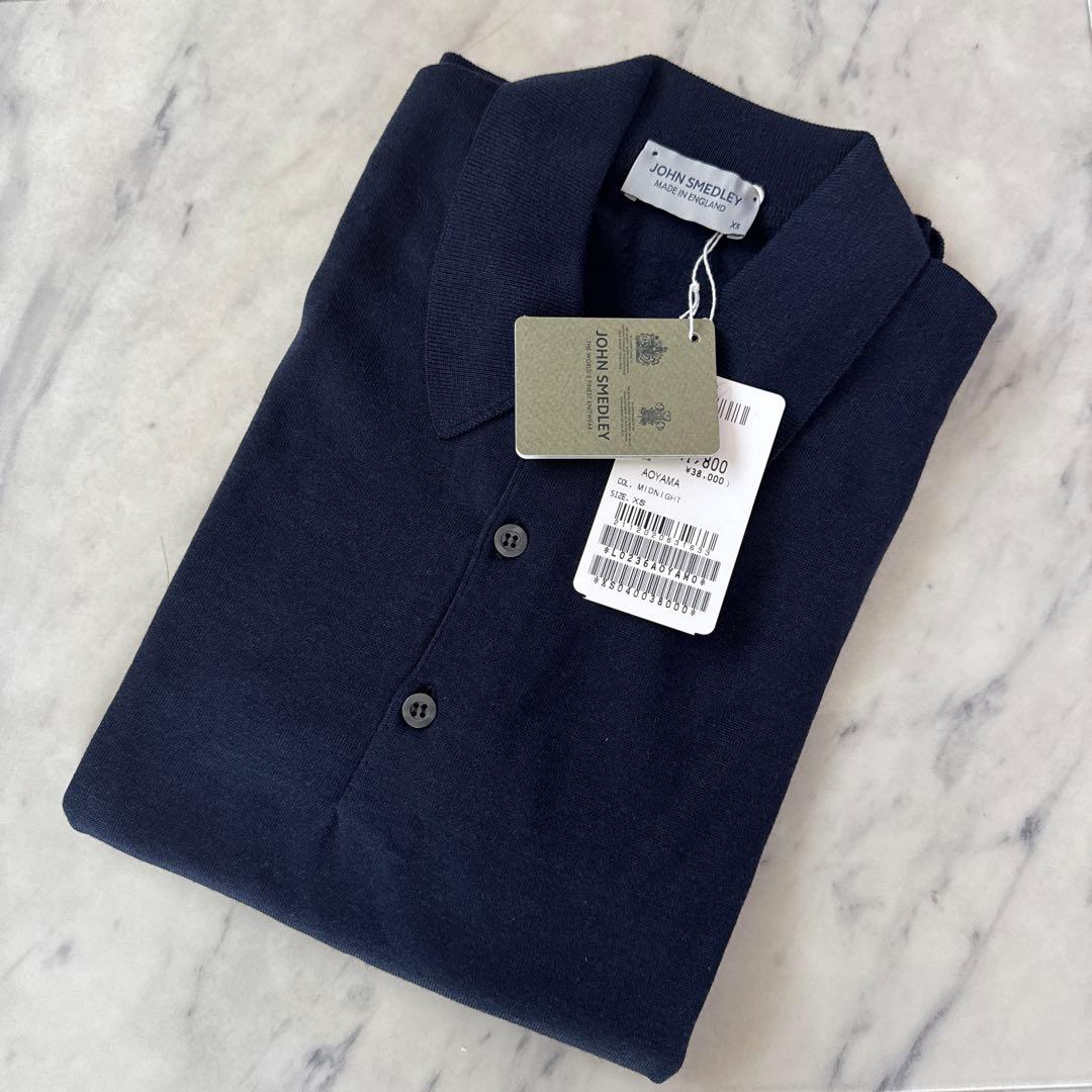 \"限定\"【新品未使用】JOHN SMEDLEY 半袖ニットポロシャツ