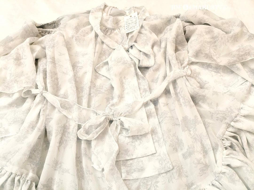 ダーリッチ darich トワルドジュイシフォンフリルミニワンピース SAX F