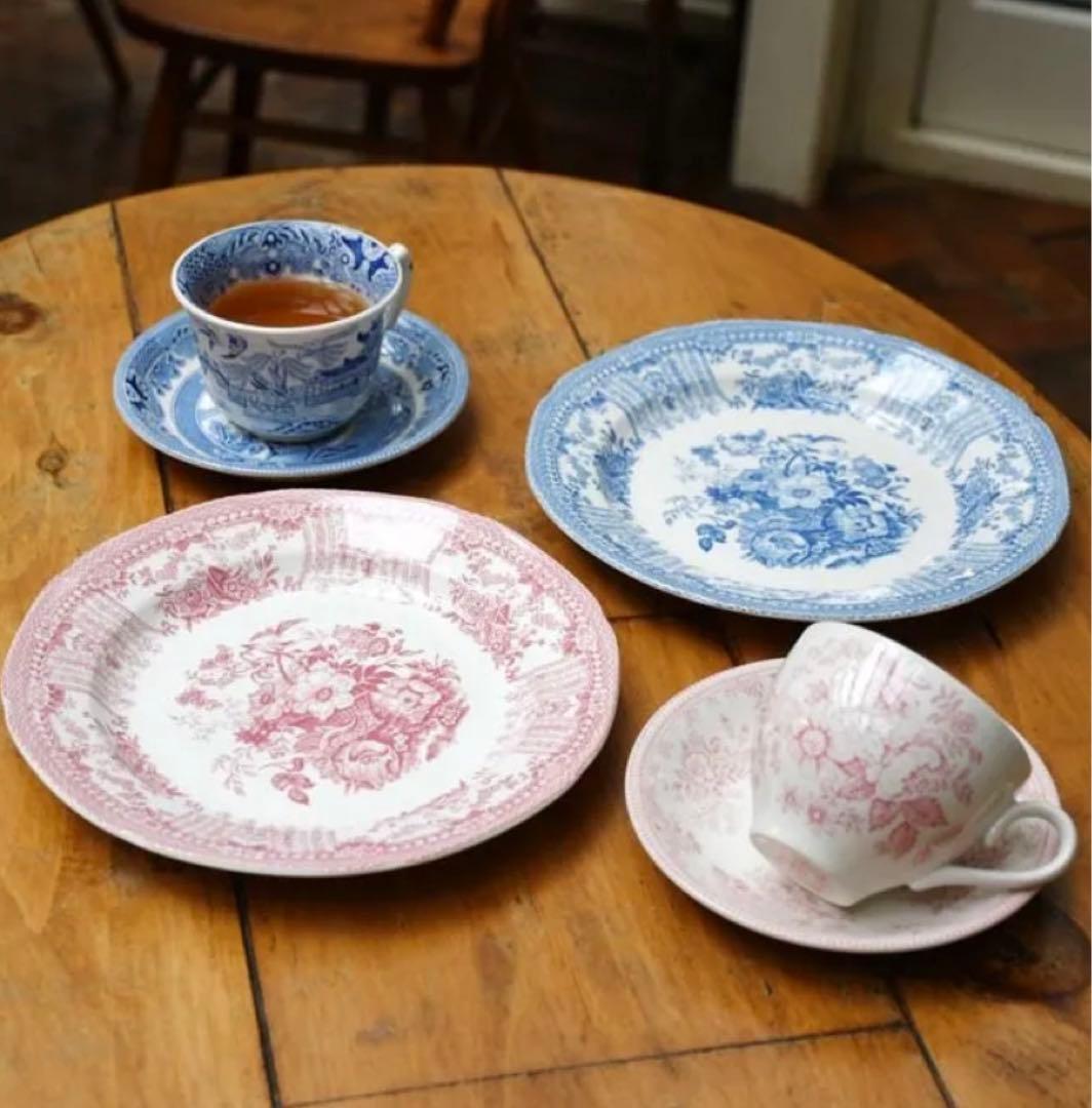 Burleigh 復刻フローラプレート21.5cm 2枚