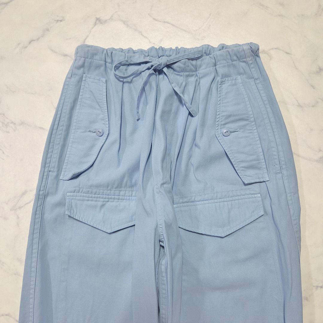 極美品✨24SS ティッカ TICCA コットン カーゴパンツ 水色 F 現行