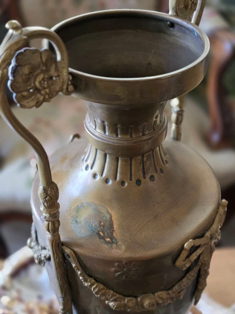 マリン　アンティーク　真鍮　フラワーベース