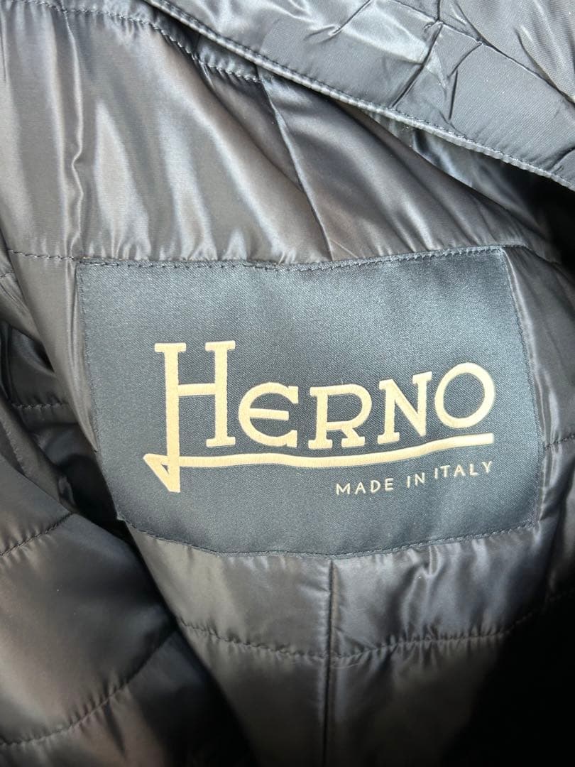 Herno チェスターコート　ネイビー　サイズ52 ウール　ヘルノ