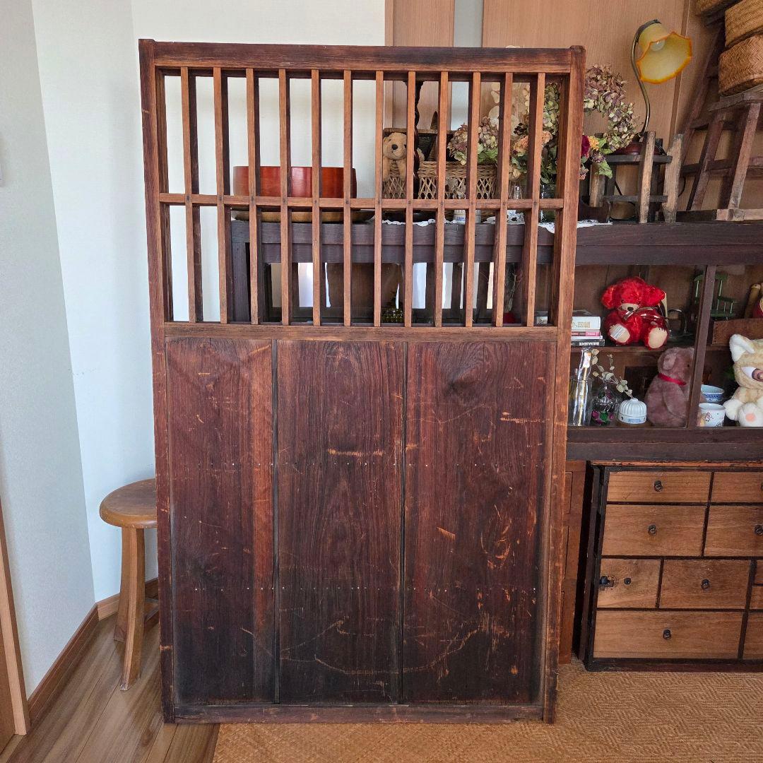 格子　衝立　パーテーション　古家具　間仕切り　什器　古民家　木製