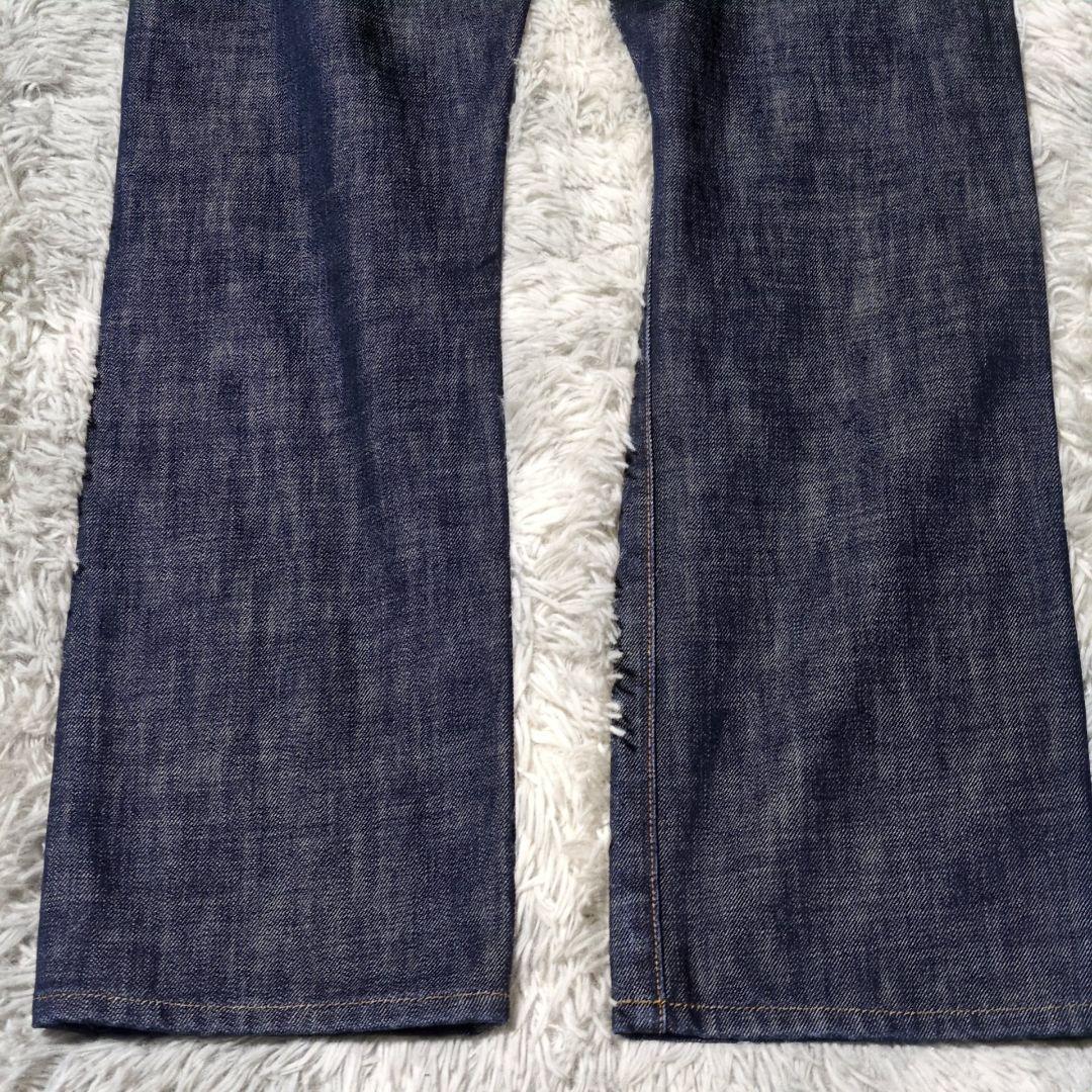 【フセインチャラヤン】USA製☆ストレートデニム☆濃紺