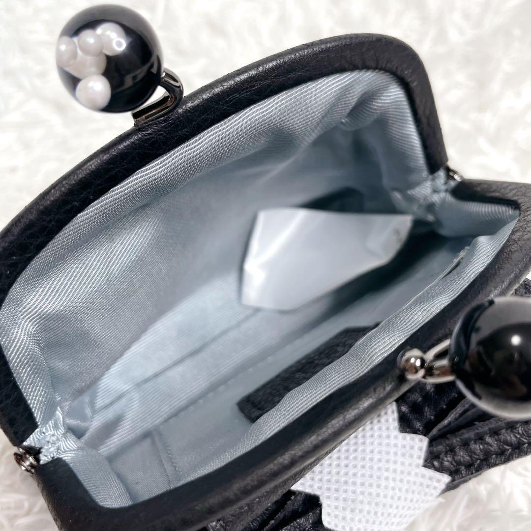 そら様専✨️イアパピヨネ ガマ口ミニポシエット 牛革 ショルダー 小銭入れ 財布