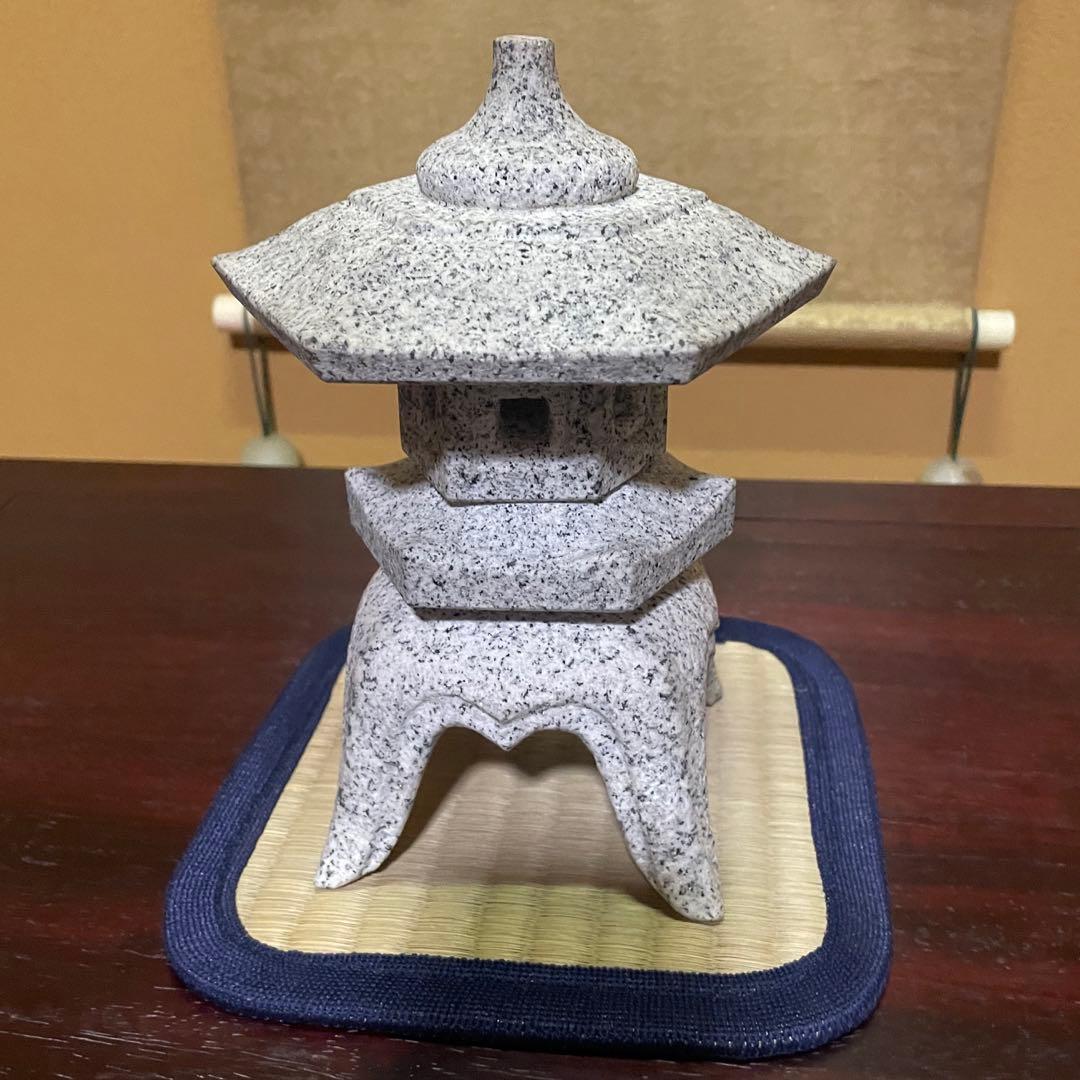 【灯篭】灯籠 トウロウ 雪見灯篭 白御影石 庭石 置き物 天然石 縁起物