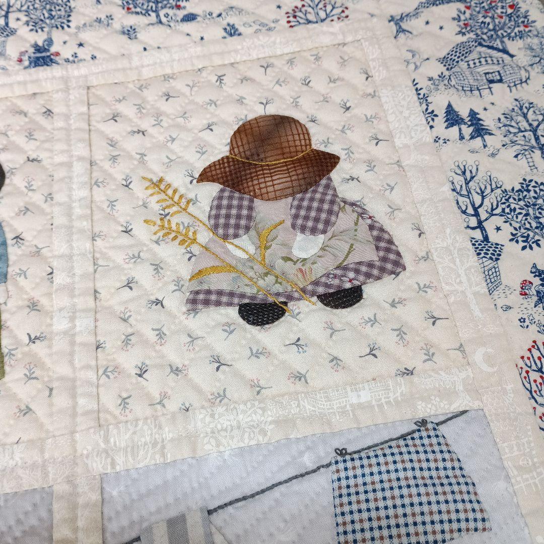 ハンドメイド～♪ アップリケのパッチワークキルト カントリー「スーとビリー」