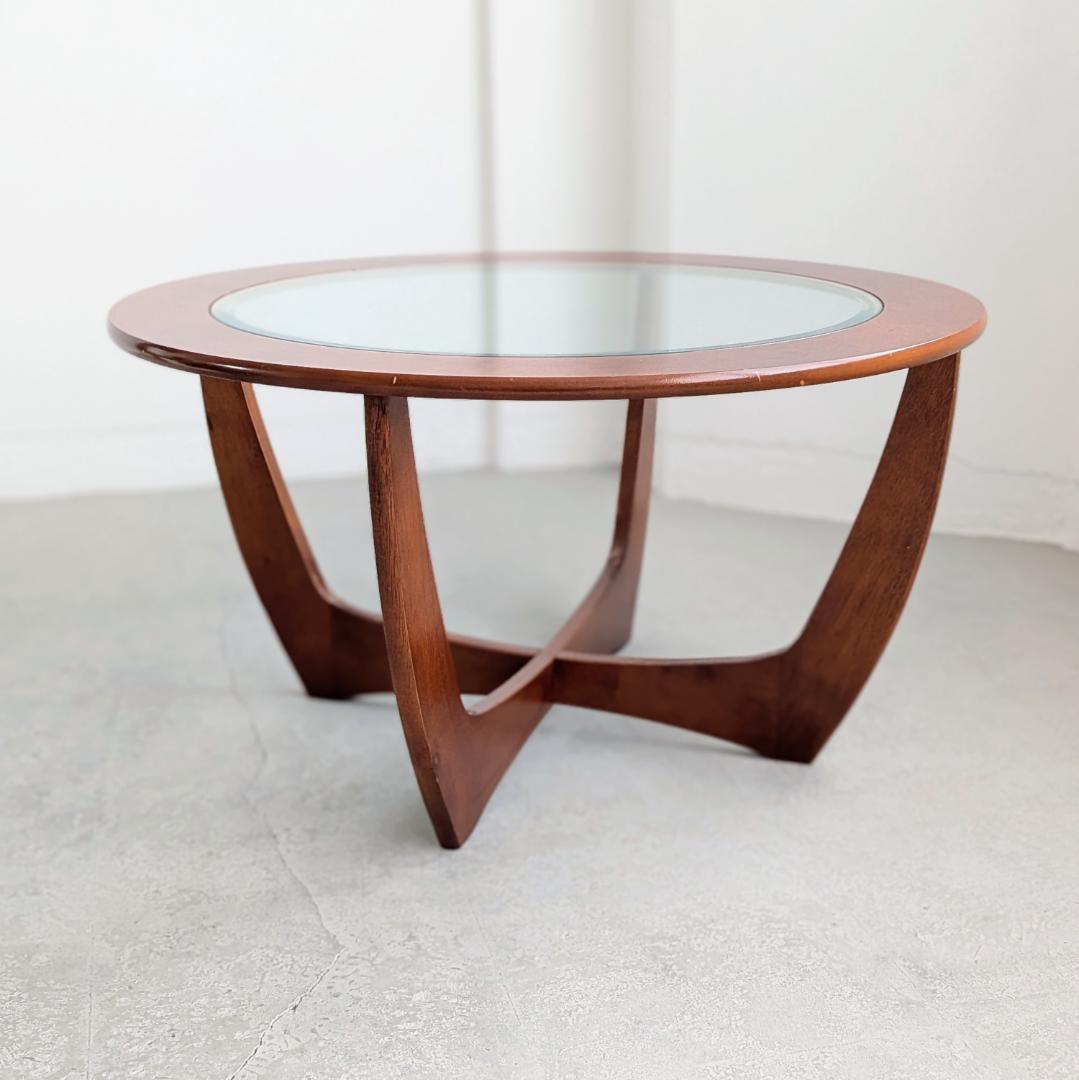 【梱包・発送たのメル便利用】 円形ガラス天板 センターテーブル コーヒーテーブル