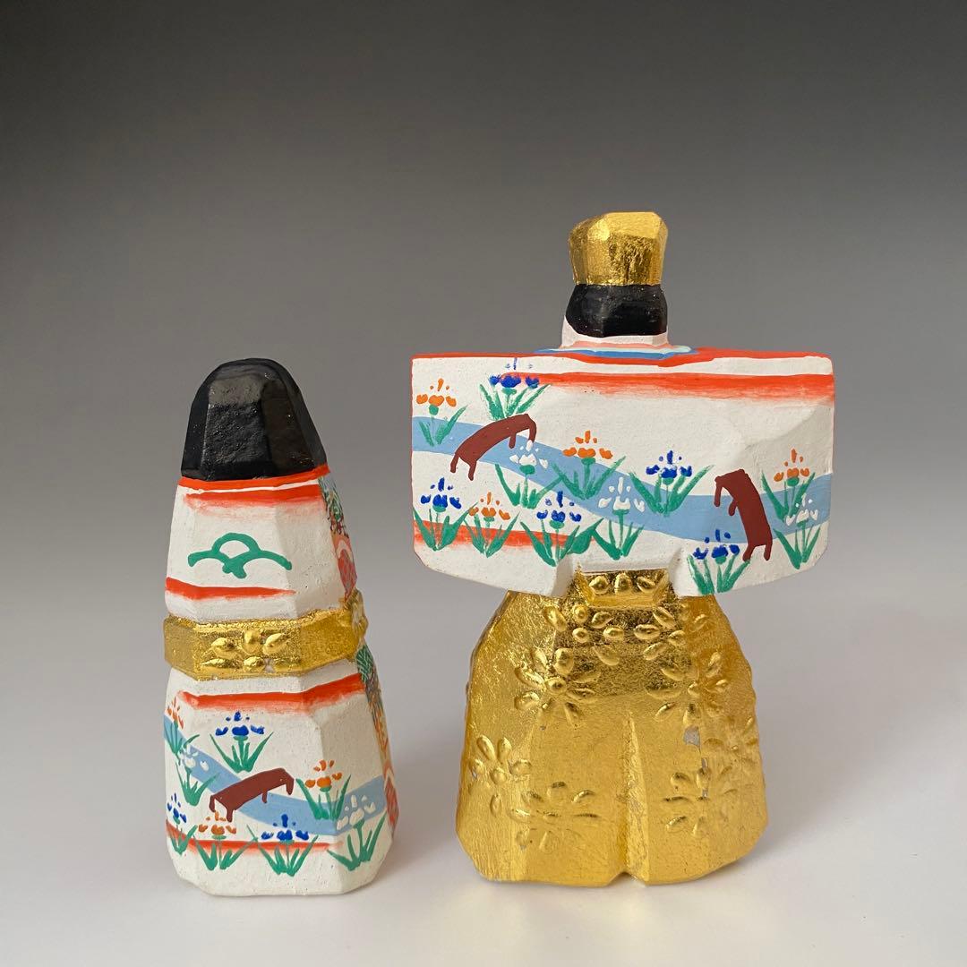 ◆奈良一刀彫 柴田一華 作 立雛 雛人形 伝統工芸