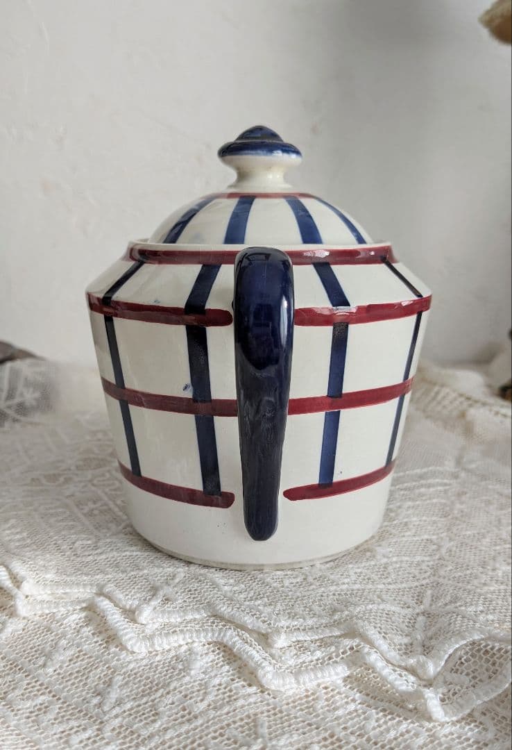 クレイユモントロー HBCM バスク柄 Bearn シュガーポット フランス