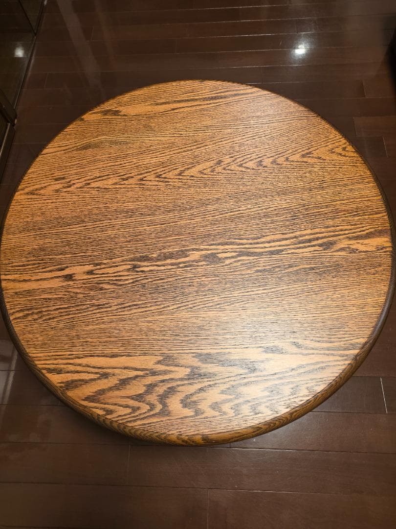 無垢材　丸テーブル(オーク)