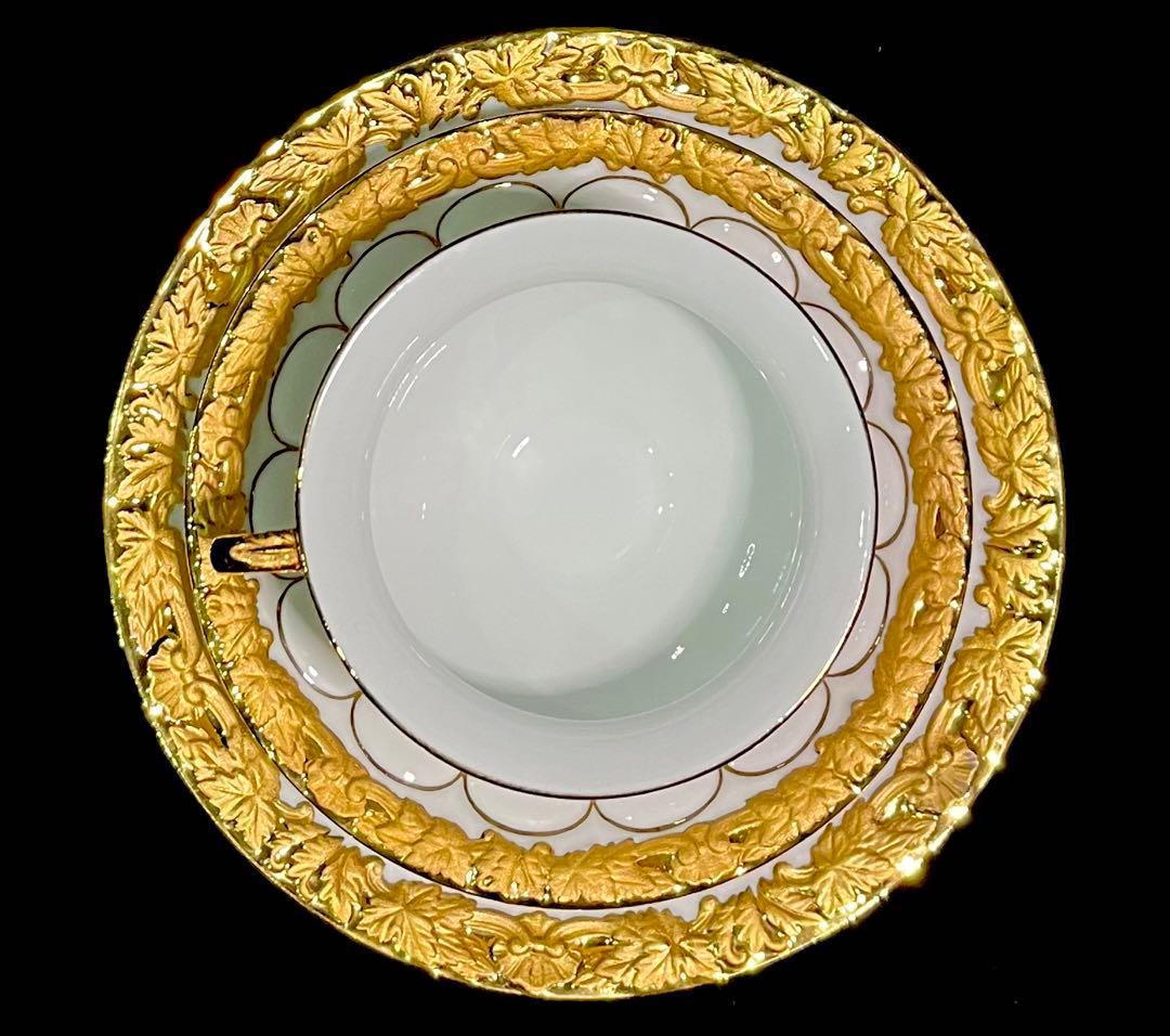 マイセン /※1級品　Xフォーム フルサイズ グランツゴールド 　トリオ