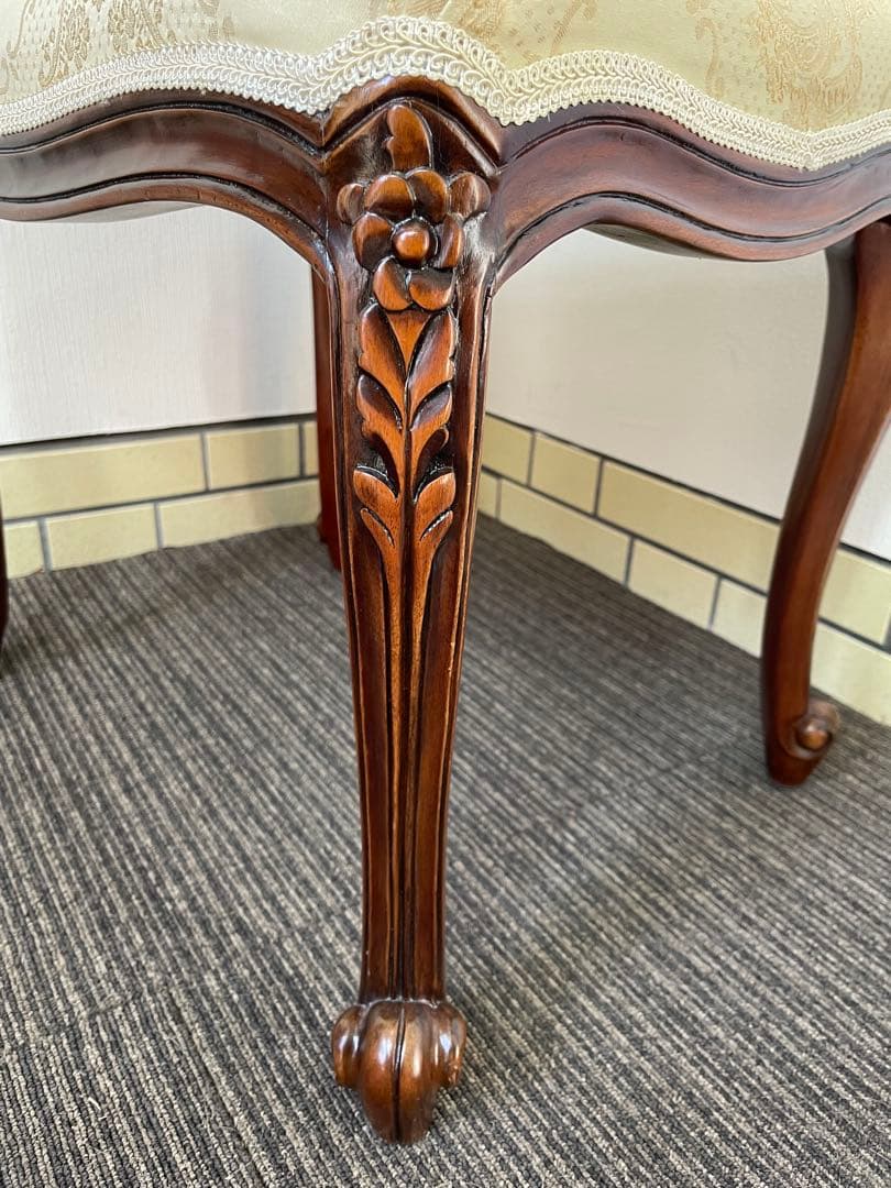 アンティーク スツール 猫脚 オットマン MADE in INDONESIA