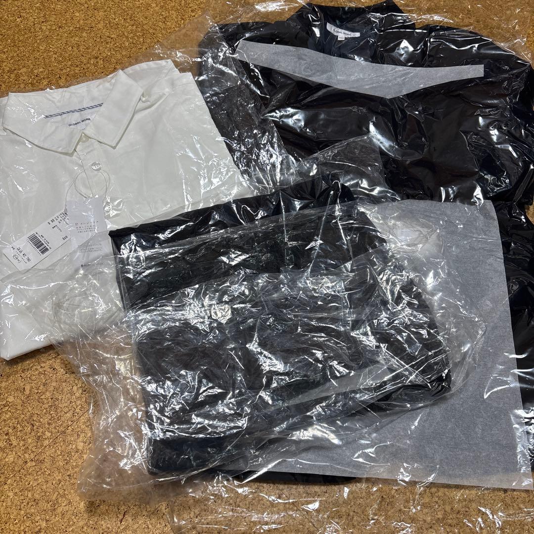 グローバルワーク イージーケア ジャケットパンツ スーツ シャツ 150 卒業式